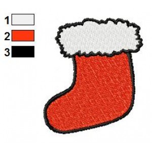 Christmas Socks Embroidery Design 04